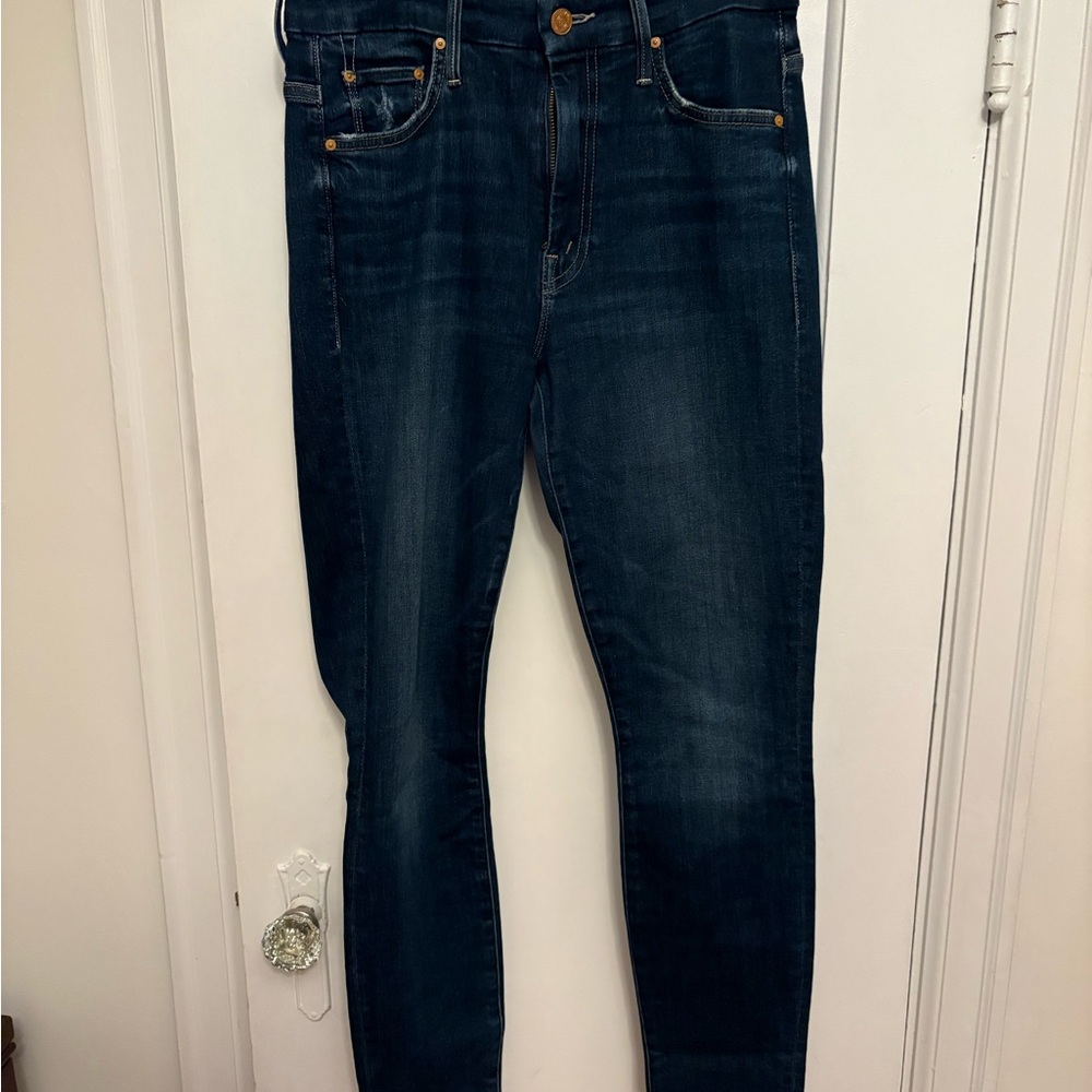 MOTHER Dark Blue Skinny Jeans
